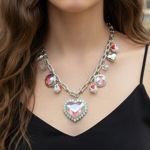 NWT! Boutique Heart Charm Silver Necklace! ❤️